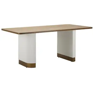 MAURO FERRETTI Table à manger en bois blanc et marron 180x90x76 cmVendu parkaufland