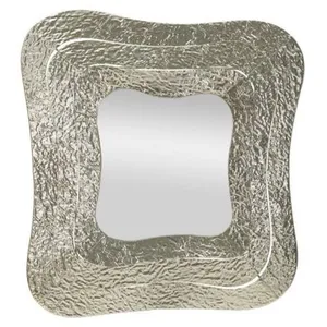 Comparateur de prix : Mauro Ferretti Miroir mural en métal argenté 74x7x79. cm