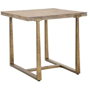 Mauro Ferretti - Table à manger ankara brun/doré - 80x80x76 cm T.U pas cher