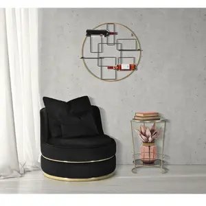 Comparateur de prix : Mauro Ferretti - Fauteuil rond en tissu Paris 84 x 72 cm