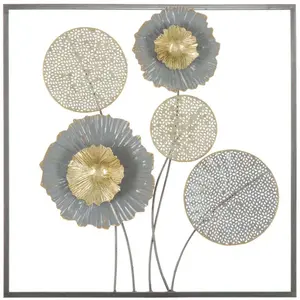 Mauroferretti - Décoration murale en métal Squity 50 x 3.8 x 50 cm pas cher