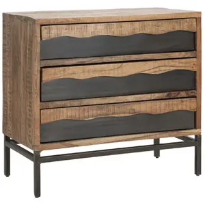 Comparateur de prix : Mauro Ferretti - Commode Yellowstone  marron/noir - 88x45x80  cm T.U