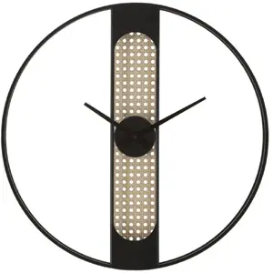 Mauro Ferretti - Horloge murale ribby noire - D. 60x5 cm T.U pas cher