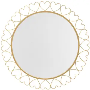 Mauro Ferretti - Miroir Mural Hearts doré - D.80x2.5 cm T.U pas cher