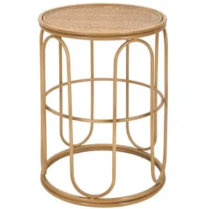 Mauro Ferretti - Table d'appoint Samui naturel - D.40x55 cm T.U pas cher