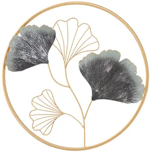Décoration Murale Ronde en Métal Simple 45cm Multicolore pas cher
