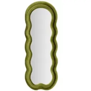 Mauro Ferretti - Miroir mural miki velours vert - 60x4x160 cm T.U pas cher