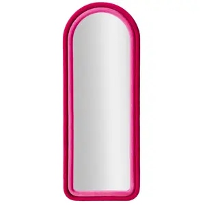 Mauro Ferretti - Miroir cloe velours fushia - 60x4x160 cm T.U pas cher