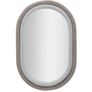 Comparateur de prix : MAURO FERRETTI Miroir mural en velours gris 60x4x90 cm