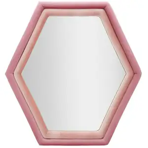Comparateur de prix : MAURO FERRETTI Miroir mural en velours rose 75x4x80 cm