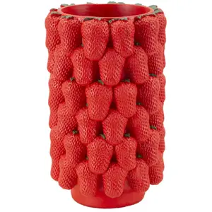 Mauro Ferretti - Vase Fraise rouge - 25x25x36.7 cm T.U pas cher