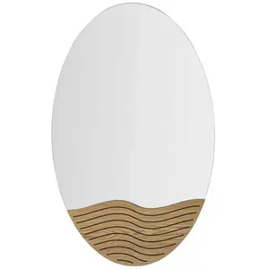 Comparateur de prix : MAURO FERRETTI Miroir ovale en mdf lines 50 x 1.5 x 80 cm