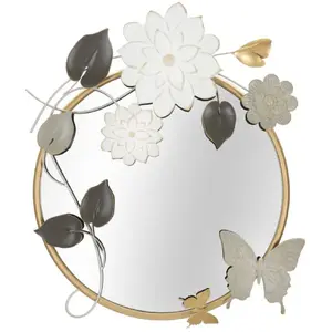 Comparateur de prix : Mauro Ferretti Miroir mural en métal multicolore 74,9x7x66 cm