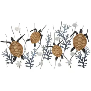 Décoration murale Mauro Ferretti Turtle 132,7x5,7x69,9 cm pas cher