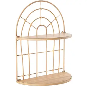 Mauro Ferretti - Étagère double Arch marron - 34.5x18x45.5 cm T.U pas cher