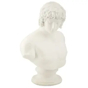 Comparateur de prix : Mauro Ferretti - Sculpture centurion blanche - 18.2x12.8x25 cm T.U