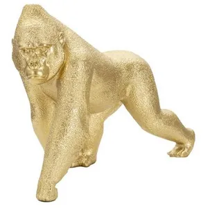 Comparateur de prix : Statue de gorille en résine dorée 29,7x11,5x21,8 cm