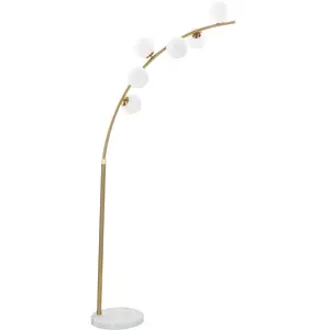 Comparateur de prix : Lampadaire en métal 6 abat-jour arc