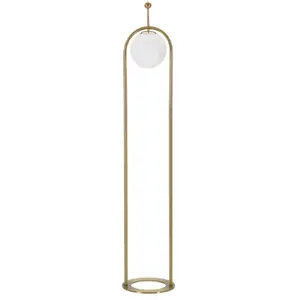 Comparateur de prix : Mauro Ferretti - Lampadaire glamy arc doré/blanc - Ø 28x168 cm T.U