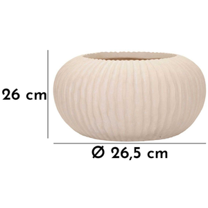 Vase en magnésium couleur crème ø 35x18 cm 0421560003 pas cher