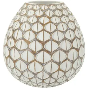 Comparateur de prix : Vase en résine blanche ø 27x27 cm
