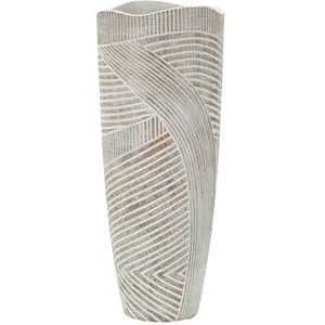 Comparateur de prix : Vase en résine blanche ø 18x45 cm