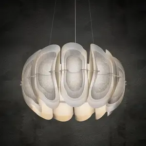 Slamp Fiordlys Suspension, LED, FRDSM00WHT01T00ROUEU, Rund 24 Vdc pas cher