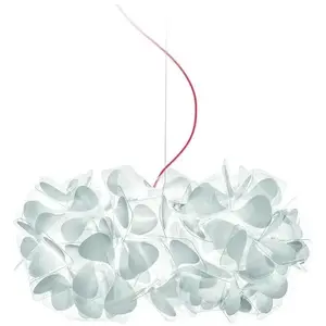 Comparateur de prix : Slamp Clizia Lampe Suspension Mama non Mama, Blanc Câble Rouge