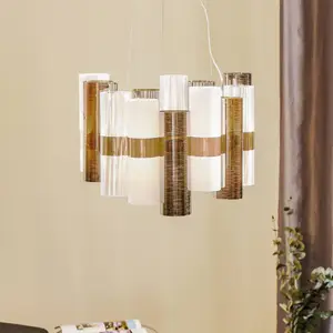 Slamp La Lollo Medium suspension étain/blanche pas cher