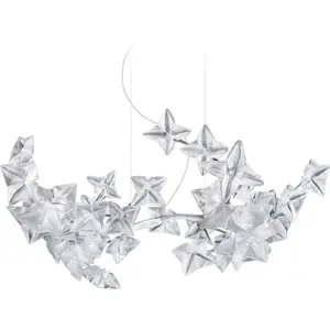 SLAMP lampe à suspension HANAMI (Prisme avec câble transparent - Lenti... pas cher