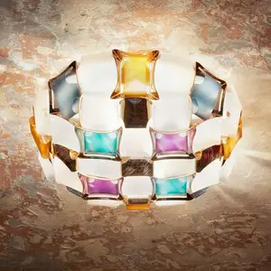 Comparateur de prix : Slamp Mida plafonnier, Ø 67 cm, multicolore/blanc