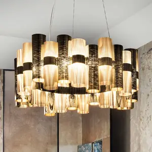 Slamp La Lollo L suspension LED, Ø80cm, doréeVendu parluminaire