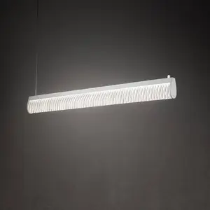 Slamp Suspension LED Modula, plissé, gris clairVendu parluminaire