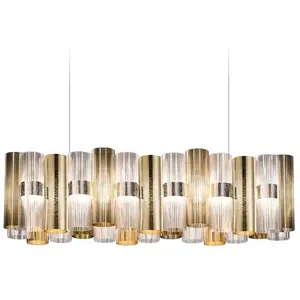 Slamp Suspension LED La Lollo, doré, 100 cm pas cher