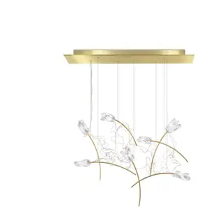 Comparateur de prix : Slamp Tulip 7 suspension LED prisme/laiton ang