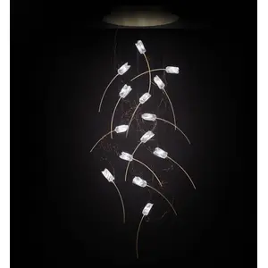 Slamp Tulip 14 suspension LED prisme/laiton rondeVendu parmyareadesign