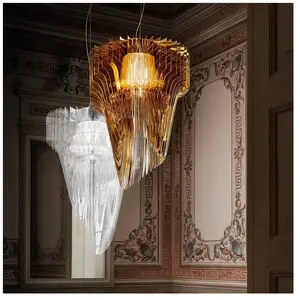 SLAMP lampe à suspension ARIA GOLD (Large - Lentiflex ® / Cristalflex ®) pas cher