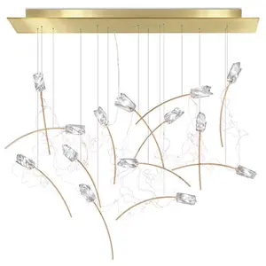 Slamp Tulip 14 suspension LED prisme/laiton angVendu parmyareadesign