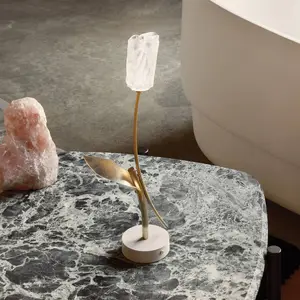 Slamp lampe de table LED rechargeable Tulip, pied blanc pas cher