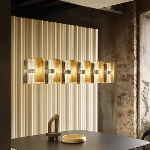 Slamp Suspension LED La Lollo, doré, 140 cmVendu parluminaire