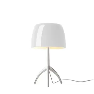 Grande lampe Lumière blanche et chromée Foscarini pas cher