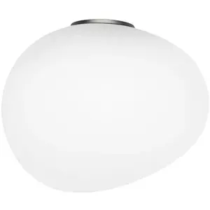 Foscarini GREGG GRANDE SEMI 2-Applique Verre /Métal H39cm GrisVendu parreuter