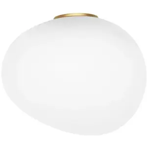 Foscarini GREGG MEDIA SEMI 1-Applique Verre /Métal H26cm BlancVendu parreuter
