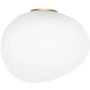 Foscarini GREGG GRANDE SEMI 2-Applique Verre /Métal H39cm BlancVendu parreuter