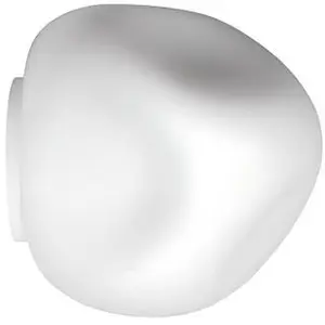 Foscarini HOBA MIDI-Applique/plafonnier verre soufflé mat H19cm BlancVendu parreuter
