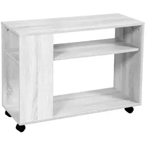 Argonauta - Meuble tv blanc à roulettes cm 80 x 30 x 56 h pas cher