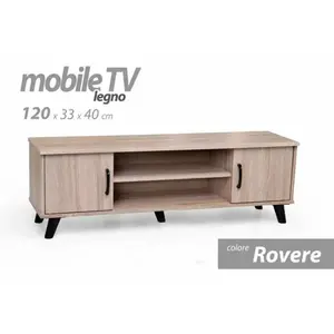 Webmarketpoint - Meuble bas de salon meuble tv buffet chêne cm 120 x 3... pas cher