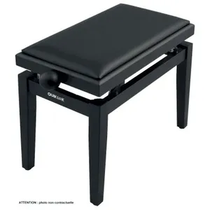 Quiklok Pb100bkl - Siège Deluxe En Bois - Noir Brillant