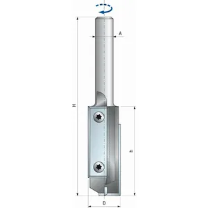 Fraise droite - FREUD - Ø16 H50/105 - Plaquettes réversibles - Pour défonceuse CNC - Finition constante pas cher
