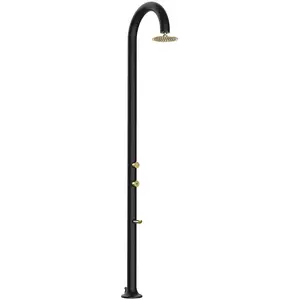 Sined LUNA ALU NERA ORO - Douche d'extérieur en aluminium - noir / or pas cher